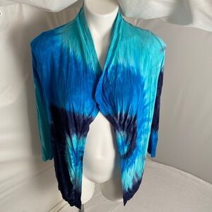 Young Fabulous and Broke Navy Infinity Wash open cardigan